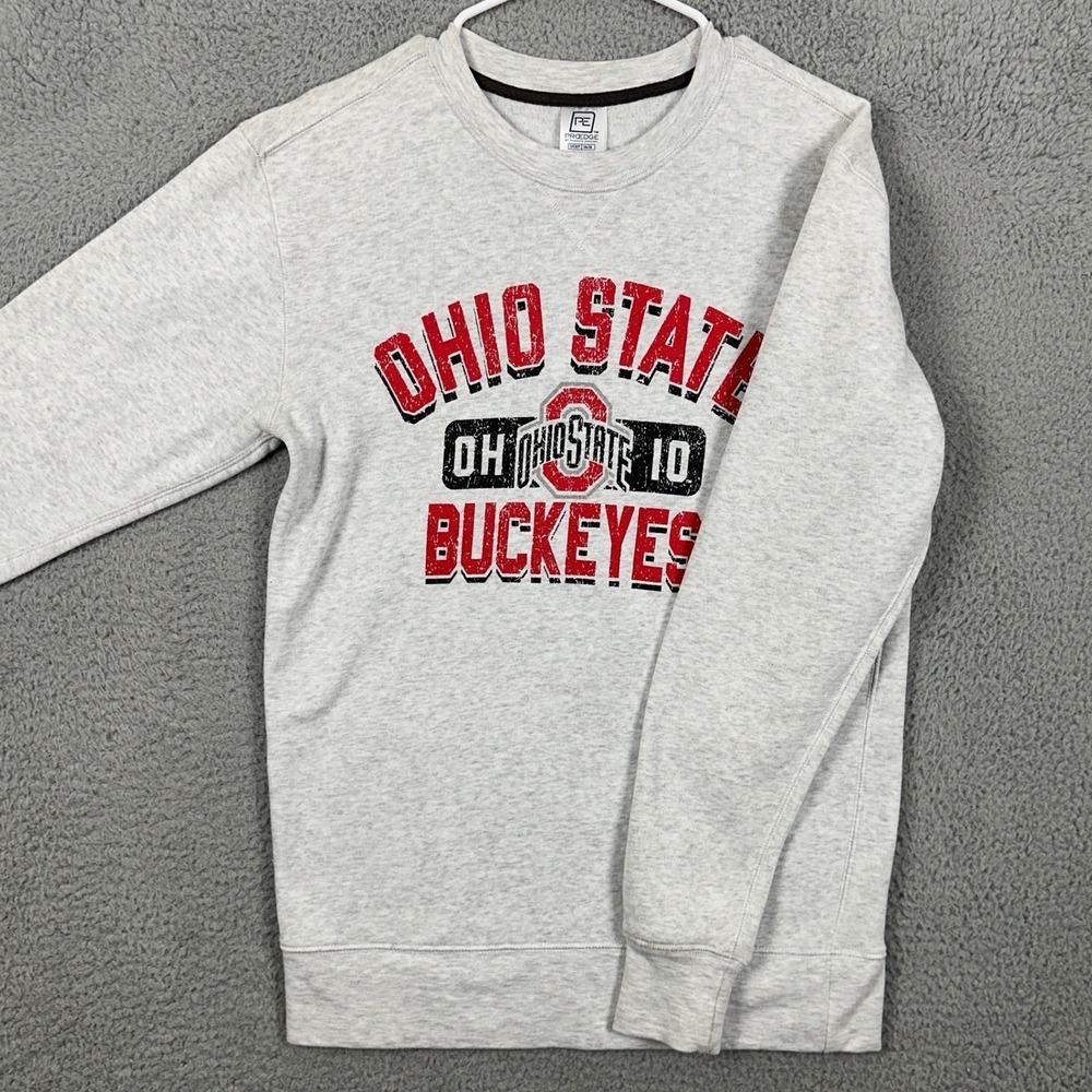 Ohio State Buckeyes Sweatshirt Crewneck Men Small Gray Graphic Pullover Pro Edge